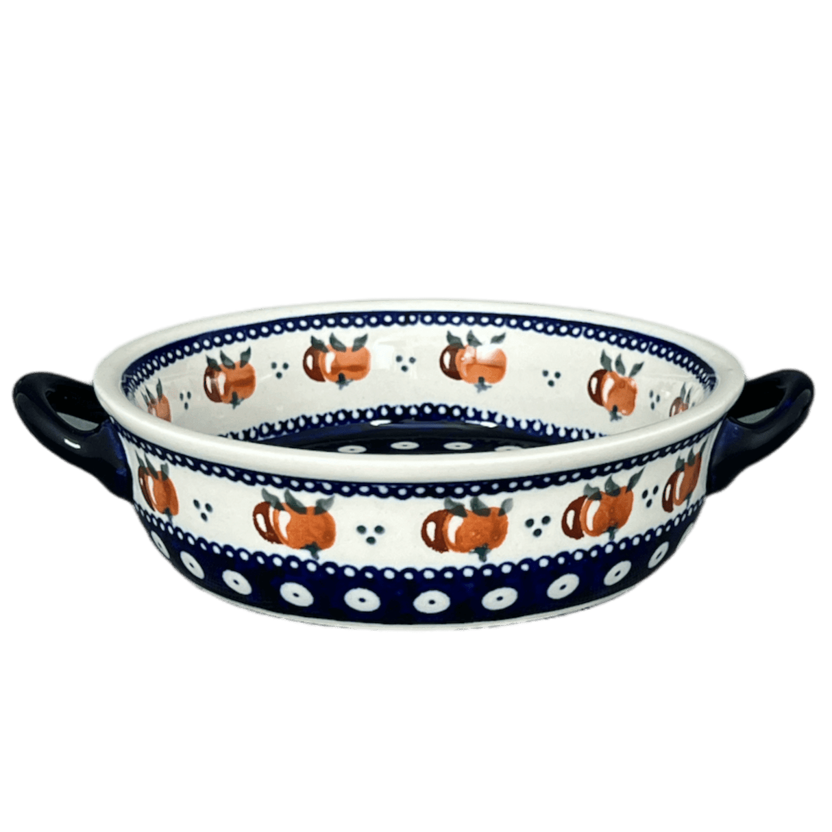 Dish, Stew, Round, 7.5" in "Persimmon Dot" by Zaklady | Y1454A-D479