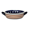 Polish Pottery 7.5" Round Stew Dish (Stars & Stripes) | Y1454A-D81 at PolishPotteryOutlet.com
