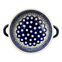 A picture of a Polish Pottery Dish, Stew, Round, 7.5" in "Grecian Dot" by Zaklady | Y1454A-D923 as shown at PolishPotteryOutlet.com/products/7-5-round-stew-dish-grecian-dot-y1454a-d923