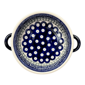 Polish Pottery Zaklady 7.5" Round Stew Dish (Grecian Dot) | Y1454A-D923 Additional Image at PolishPotteryOutlet.com