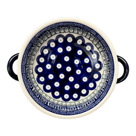 Polish Pottery Dish, Stew, Round, 7.5" in "Grecian Dot" by Zaklady | Y1454A-D923 Additional Image at PolishPotteryOutlet.com