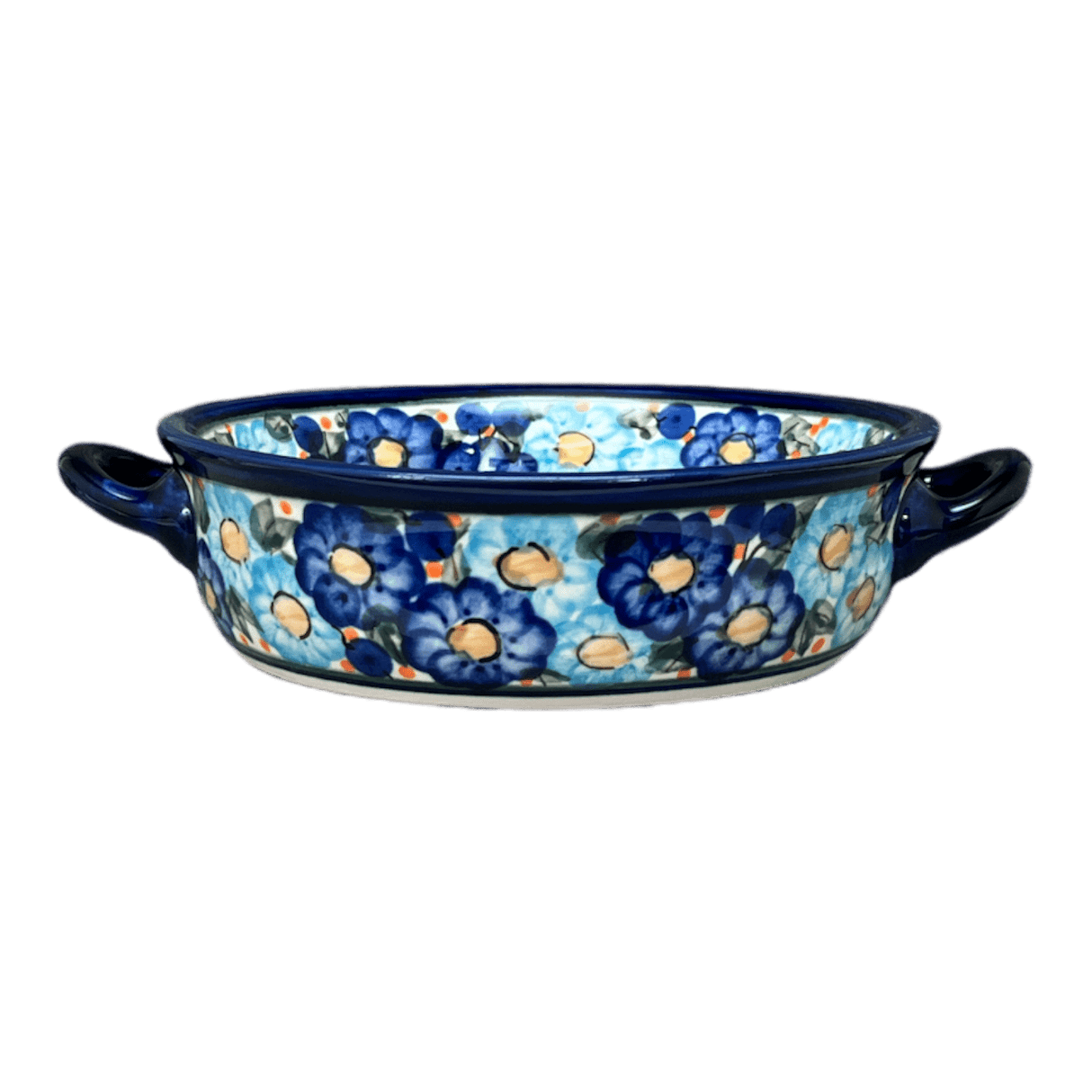 Dish, Stew, Round, 7.5" in "Garden Party Blues" by Zaklady | Y1454A-DU50