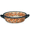 Polish Pottery 7.5" Round Stew Dish (Orange Wreath) | Y1454A-DU52 at PolishPotteryOutlet.com