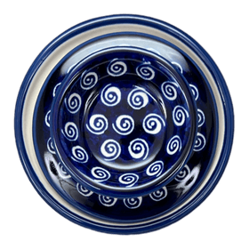 Polish Pottery Butter Crock (Spring Swirl) | Y1512-A1073A Additional Image at PolishPotteryOutlet.com