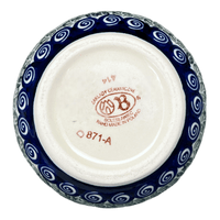 A picture of a Polish Pottery Zaklady Butter Crock (Spring Swirl) | Y1512-A1073A as shown at PolishPotteryOutlet.com/products/butter-crock-spring-swirl-y1512-a1073a