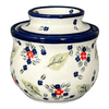 Polish Pottery Butter Crock (Mountain Flower) | Y1512-A1109A at PolishPotteryOutlet.com