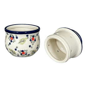 Polish Pottery Butter Crock (Mountain Flower) | Y1512-A1109A Additional Image at PolishPotteryOutlet.com