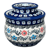 Polish Pottery Butter Crock (Climbing Aster) | Y1512-A1145A at PolishPotteryOutlet.com