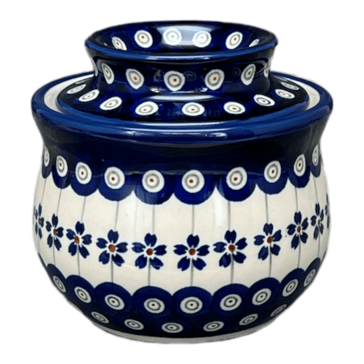Butter Crock, 4.5" x 3.5" in "Petite Floral Peacock" by Zaklady | Y1512-A166A