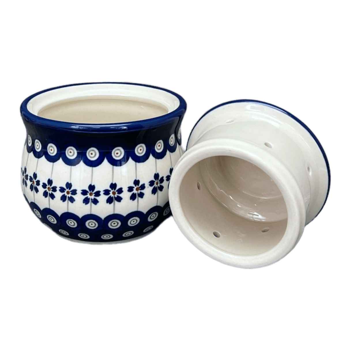 Butter Crock, 4.5" x 3.5" in "Petite Floral Peacock" by Zaklady | Y1512-A166A