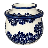 Butter Crock, 4.5" x 3.5" in "Blue Floral Vines" by Zaklady | Y1512-D1210A