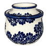 Polish Pottery Butter Crock (Blue Floral Vines) | Y1512-D1210A at PolishPotteryOutlet.com