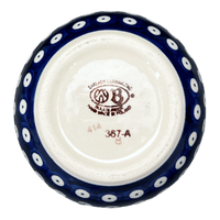 A picture of a Polish Pottery Zaklady Butter Crock (Persimmon Dot) | Y1512-D479 as shown at PolishPotteryOutlet.com/products/butter-crock-persimmon-dot-y1512-d479