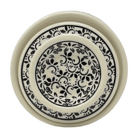 Butter Crock, 4.5" x 3.5" in "Midnight Lace" by Zaklady | Y1512-D941