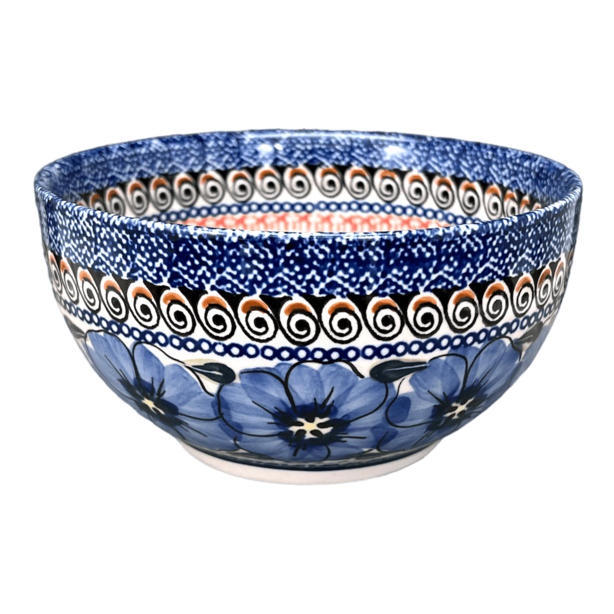 Bowl, Round, Deep, 6.25" in "Bloomin' Sky" by Zaklady | Y1755A-ART148