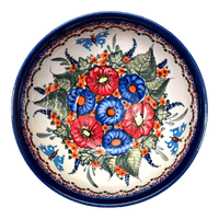 A picture of a Polish Pottery Bowl, Round, Deep, 6.25" in "Butterfly Bouquet" by Zaklady | Y1755A-ART149 as shown at PolishPotteryOutlet.com/products/zaklady-6-25-bowl-butterfly-bouquet-y1755a-art149