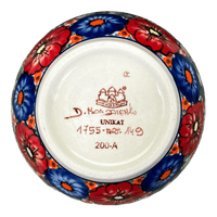 A picture of a Polish Pottery Bowl, Round, Deep, 6.25" in "Butterfly Bouquet" by Zaklady | Y1755A-ART149 as shown at PolishPotteryOutlet.com/products/zaklady-6-25-bowl-butterfly-bouquet-y1755a-art149