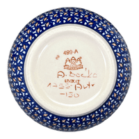 A picture of a Polish Pottery Zaklady Deep 6.25" Bowl (Exotic Reds) | Y1755A-ART150 as shown at PolishPotteryOutlet.com/products/zaklady-6-25-bowl-exotic-reds-y1755a-art150