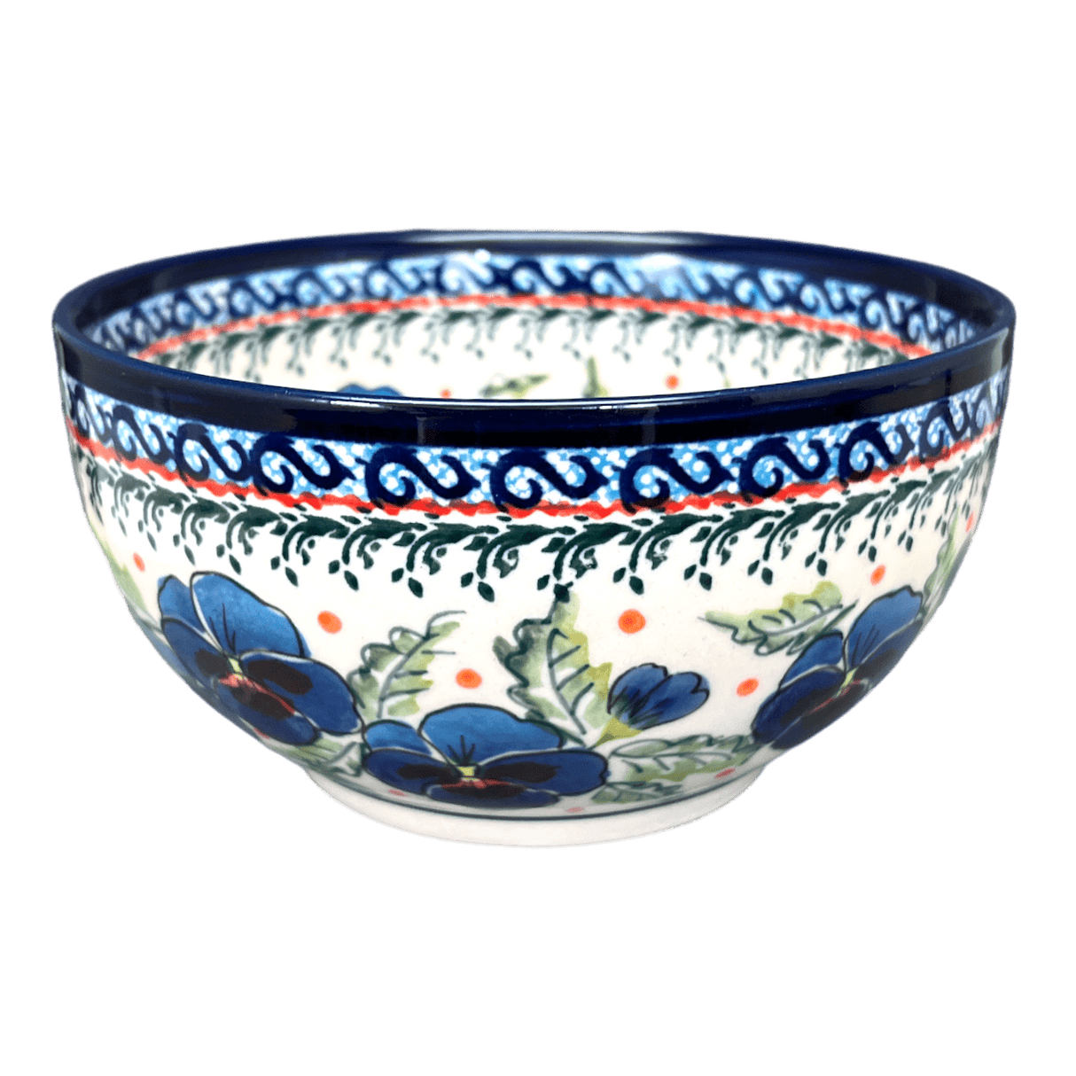 Bowl, Round, Deep, 6.25" in "Pansies in Bloom" by Zaklady | Y1755A-ART277