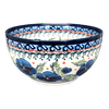 Polish Pottery Zaklady Deep 6.25" Bowl (Pansies in Bloom) | Y1755A-ART277 at PolishPotteryOutlet.com