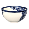 Polish Pottery Zaklady Deep 6.25" Bowl (Blue Floral Vines) | Y1755A-D1210A at PolishPotteryOutlet.com