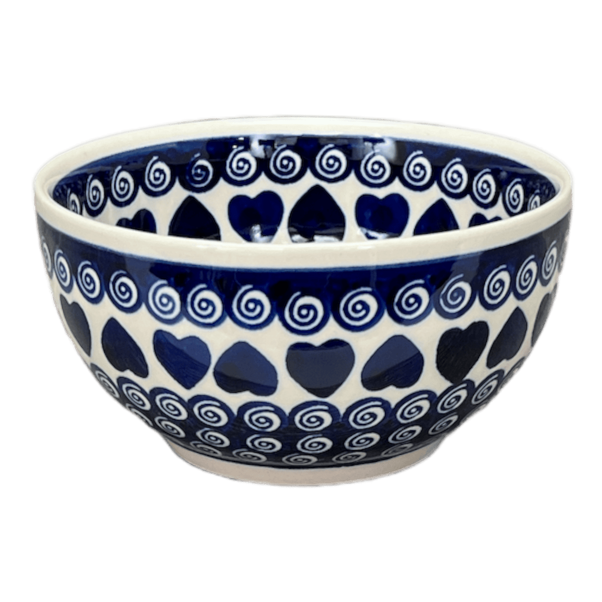 Bowl, Round, Deep, 6.25" in "Swirling Hearts" by Zaklady | Y1755A-D467