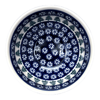 A picture of a Polish Pottery Zaklady Deep 6.25" Bowl (Floral Pine) | Y1755A-D914 as shown at PolishPotteryOutlet.com/products/zaklady-6-25-bowl-floral-pine-y1755a-d914