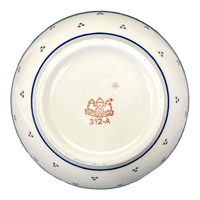A picture of a Polish Pottery Deep 6.25" Bowl (Garden Party Blues) | Y1755A-DU50 as shown at PolishPotteryOutlet.com/products/zaklady-6-25-bowl-garden-party-blues-y1755a-du50