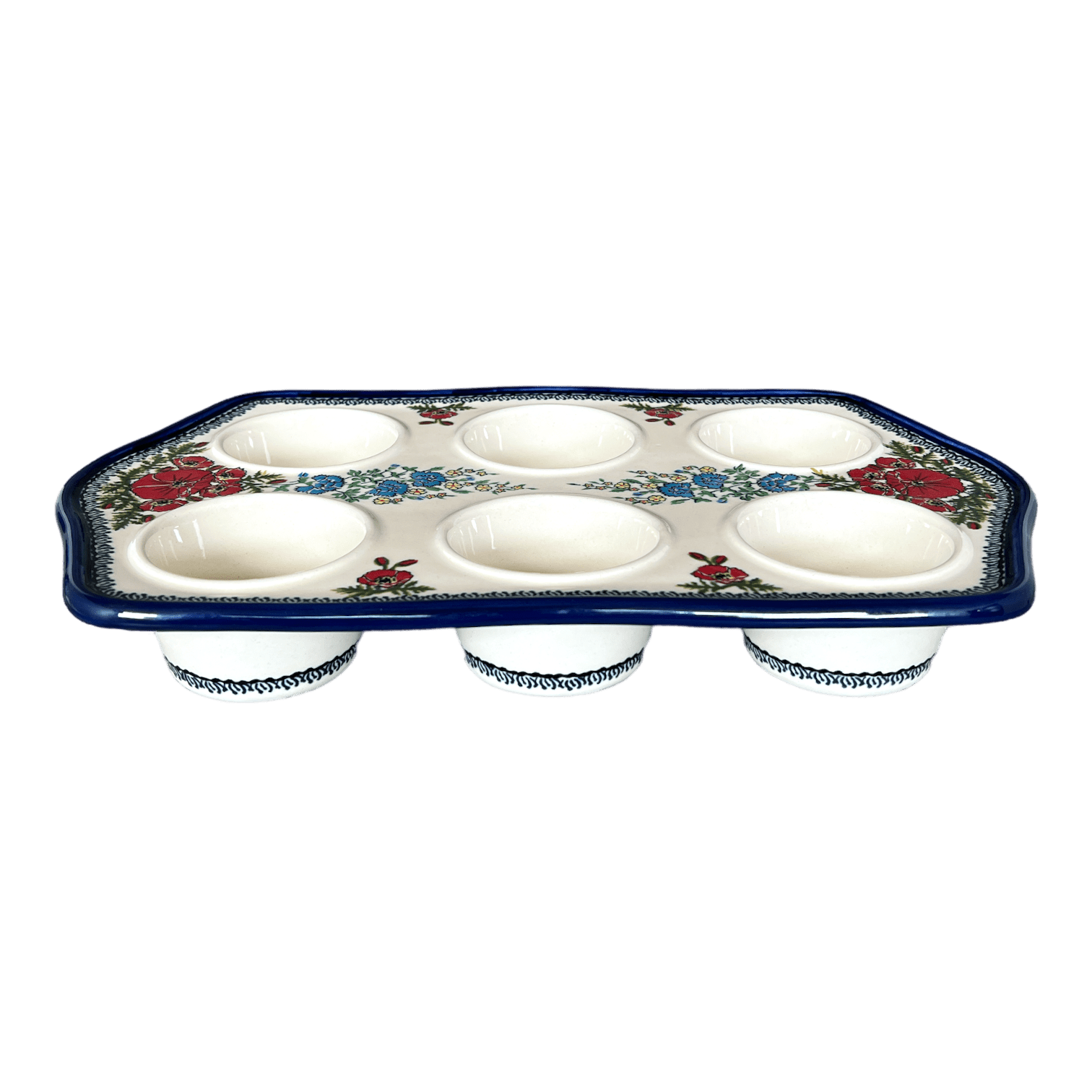 Polish Pottery - Muffin Pan - Kaleidoscope - The Polish Pottery Outlet