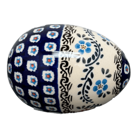 Polish Pottery 4.5 " Painted Egg (Climbing Aster) | Y1807O2-A1145A Additional Image at PolishPotteryOutlet.com