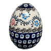 Polish Pottery 4.5 " Painted Egg (Climbing Aster) | Y1807O2-A1145A at PolishPotteryOutlet.com