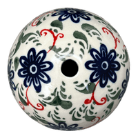 A picture of a Polish Pottery 4.5 " Painted Egg (Swirling Flowers) | Y1807O2-A1197A as shown at PolishPotteryOutlet.com/products/4-5-painted-egg-swirling-flowers-y1807o2-a1197a