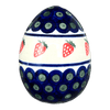 Polish Pottery Zaklady 4.5 " Painted Egg (Strawberry Dot) | Y1807O2-A310A at PolishPotteryOutlet.com