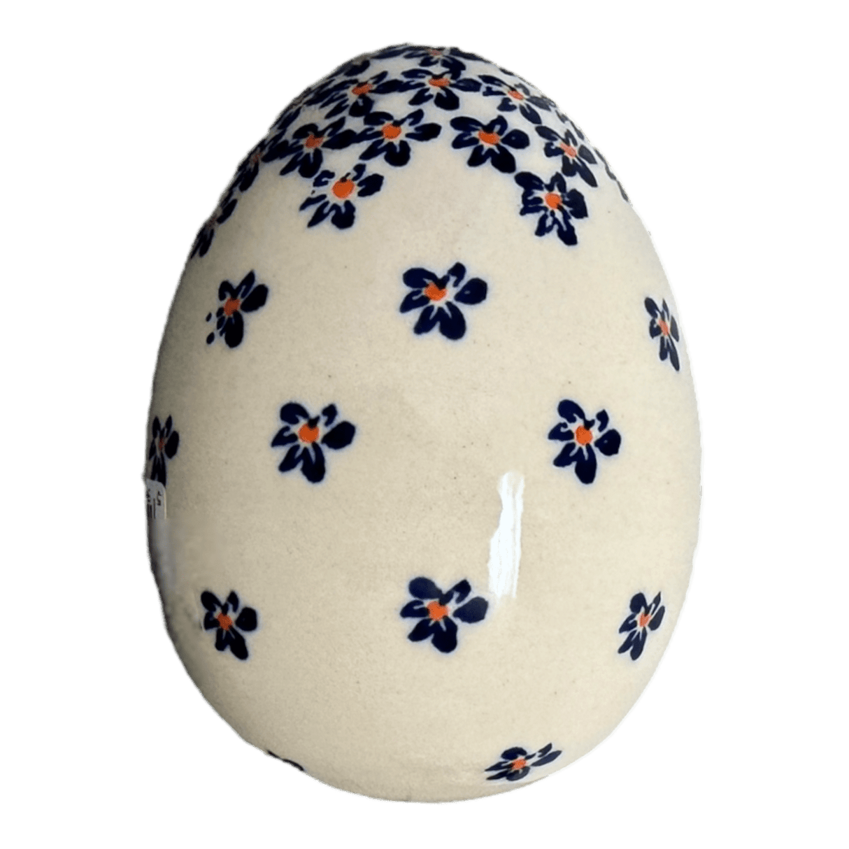 Decorative Egg, Painted, 4.5" in "Falling Blue Daisies" by Zaklady | Y1807O2-A882A