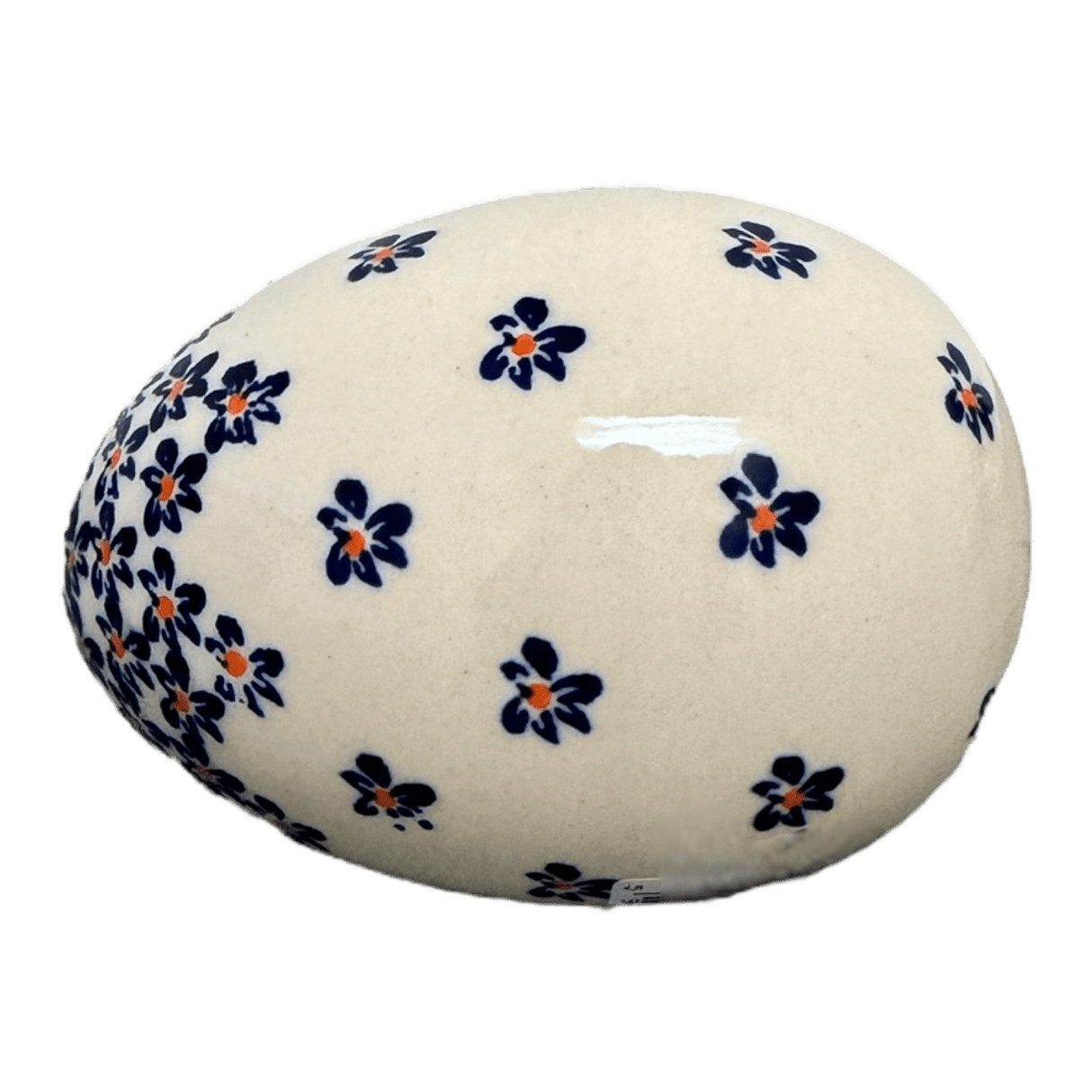 Decorative Egg, Painted, 4.5" in "Falling Blue Daisies" by Zaklady | Y1807O2-A882A