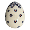 Polish Pottery Zaklady 4.5 " Painted Egg (Falling Blue Daisies) | Y1807O2-A882A at PolishPotteryOutlet.com