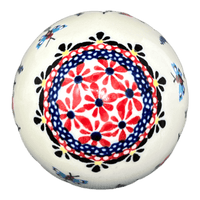 A picture of a Polish Pottery Zaklady 4.5 " Painted Egg (Butterfly Bouquet) | Y1807O2-ART149 as shown at PolishPotteryOutlet.com/products/4-5-painted-egg-butterfly-bouquet-y1807o2-art149