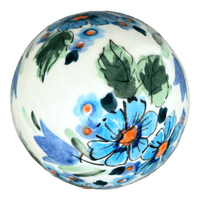 A picture of a Polish Pottery 4.5 " Painted Egg (Julie's Garden) | Y1807O2-ART165 as shown at PolishPotteryOutlet.com/products/4-5-painted-egg-julies-garden-y1807o2-art165