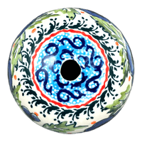A picture of a Polish Pottery 4.5 " Painted Egg (Pansies in Bloom) | Y1807O2-ART277 as shown at PolishPotteryOutlet.com/products/4-5-painted-egg-pansies-in-bloom-y1807o2-art277
