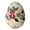 Polish Pottery Zaklady 4.5 " Painted Egg (Cosmic Cosmos) | Y1807O2-ART326 at PolishPotteryOutlet.com