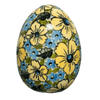 Polish Pottery Zaklady 4.5 " Painted Egg (Sunny Meadow) | Y1807O2-ART332 at PolishPotteryOutlet.com