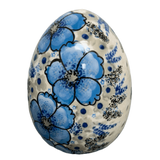 Decorative Egg, Painted, 4.5" in "Something Blue" by Zaklady | Y1807O2-ART374