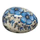 Decorative Egg, Painted, 4.5" in "Something Blue" by Zaklady | Y1807O2-ART374