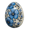 Polish Pottery Zaklady 4.5 " Painted Egg (Something Blue) | Y1807O2-ART374 at PolishPotteryOutlet.com
