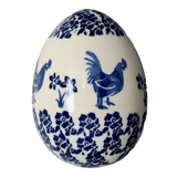 Decorative Egg, Painted, 4.5" in "Rooster Blues" by Zaklady | Y1807O2-D1149