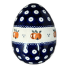 Polish Pottery Zaklady 4.5 " Painted Egg (Persimmon Dot) | Y1807O2-D479 at PolishPotteryOutlet.com