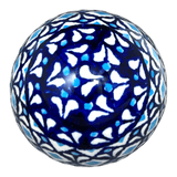 Decorative Egg, Painted, 4.5" in "Mosaic Blues" by Zaklady | Y1807O2-D910