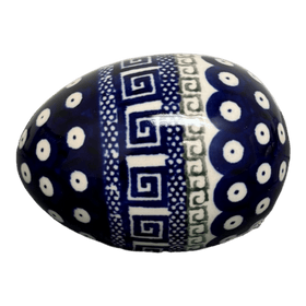 Polish Pottery 4.5 " Painted Egg (Grecian Dot) | Y1807O2-D923 Additional Image at PolishPotteryOutlet.com