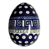 Polish Pottery Zaklady 4.5 " Painted Egg (Grecian Dot) | Y1807O2-D923 at PolishPotteryOutlet.com