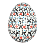 Decorative Egg, Painted, 4.5" in "Beaded Turquoise" by Zaklady | Y1807O2-DU203